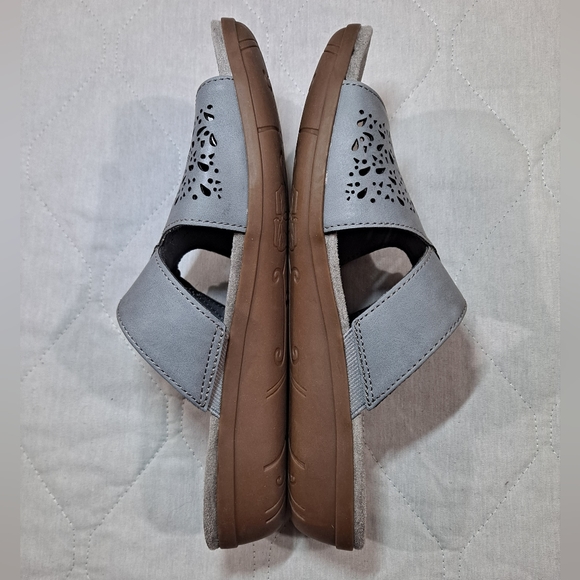 Baretraps JARA Open-Toe Slide Sandals Women's 7M Gray Adj. Hook & Loop Straps - Picture 8 of 14